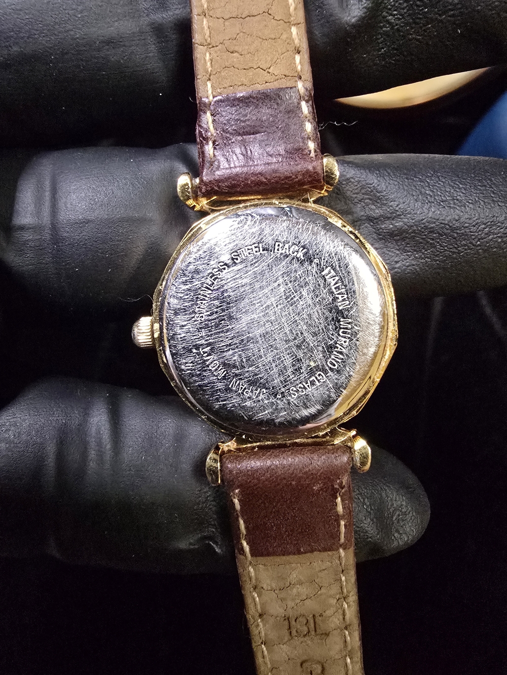Vintage Orvis Floral Millefiori Dial Gold-Tone Quartz Watch - Picture 4 of 5